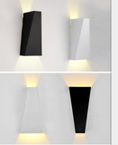 TD® Applique Murale Led Moderne Noire 10W Applique Murale À Deux Têtes avec Géométrie pour Couloir Chambre Lampe De Couloir Lampe De