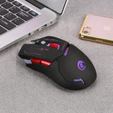 TD® Souris Gaming sans fil Ordinateur Ergonomique Haute qualité Performante plusieurs boutons Gaming Mouse recharge USB