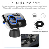 TD® Atmosphère respiratoire lumière voiture assistant vocal charge rapide sans fil bluetooth MP3 téléphone de voiture transmetteur F