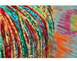 TD® Tapis Ballas MULTICOLORE Diamètre 120 The Rug Republic