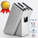 TD® Étagère à couteaux en acier inoxydable Insert de couteau de cuisine Étagère à couteaux de cuisine Porte-couteau épaissi créatif