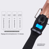 TD® Fer à friser LCD à température contrôlée 32mm céramique grand diamètre humide et sec fer à friser anti-brûlure à double usage