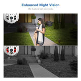 TD® Caméra IP surveillance wifi 720p résolution détection vision nocturne inclinaison et rotation caméra surveiller dual light wifi