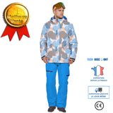 TD® Combinaison de ski homme combinaison coupe-vent et éclaboussures charge d'eau combinaison de ski simple et double planche-M