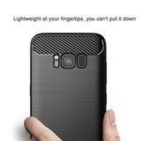 TD® Coque de téléphone Samsung Galaxy S8 Coque de protection anti-chute et anti-collision en fibre de carbone S8