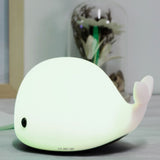 TD® Veilleuse bebe de nuit enfant lumineuse bureau table lecture lumière silicone dauphin induction yeux chambre lampe déco lit somm