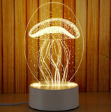 TD® LED Veilleuse 3D petite lampe de table chambre lampe de chevet plug-in lampe d'alimentation - Lampe LED décoration de chambre