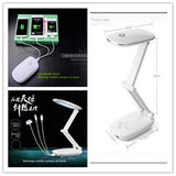 TD® Lampe LED Veilleuse à recharge USB/ Pliable à double usage/ Lampe d’études pour étudiant/ Lumière de table chargeur mobile USB