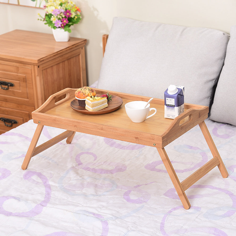 Plateau de lit en bambou pour petit-déjeuner ou ordinateur portable