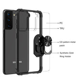 TD® Coque de téléphone Samsung Galaxy S8 pour coque de téléphone Samsung Coque de téléphone anti-chute avec anneau miroir Samsung