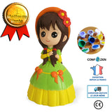 Tirelire colorée Poupée sans gypse Fait à la main DIY Vinyle peint Embryon blanc Jouets pour enfants Divertissement parent-en