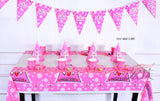 TD® Nappe de table rectangulaire anniversaire pique nique film plastique fête mariage pâques décoration rose et blanc celebration