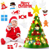 INN® Arbre de Noël en feutre bricolage fait à la main pour enfants Arbre de Noël en trois dimensions Jouets de Noël Cadeaux de vacan