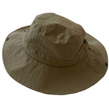 TD® Chapeau de pêcheur à séchage rapide pour enfants printemps et été sortie coupe-vent couleur unie chapeau rabattable à grand bord