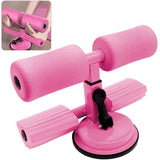 TD® Portable Sit-up Bar Aid Accessoires Yoga Abdominal Presse à Pied Ventouse Équipement De Fitness Pied Fixe (Rose)