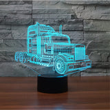 TD® Camion Veilleuse 3D Touche colorée Lumière visuelle LED Atmosphère de cadeau Lampe de table en trois dimensions visuelle 3D