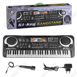 TD® Piano électronique multifonctions 37 touches avec microphone enfants adultes Instrument musique mains rythmique coloré