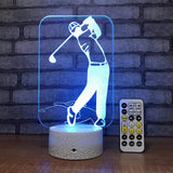 TD® Lampe optique poser décoratif tactile 7 couleurs illusion optique - modèle Baseball - faible consommation câble USB 3 piles AAA