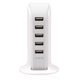 TD® Chargeur USB voilier 5 ports multiprise bureau 5V 4A chargeur multi-ports pour téléphone portable tablette 5 chargeur USB charge