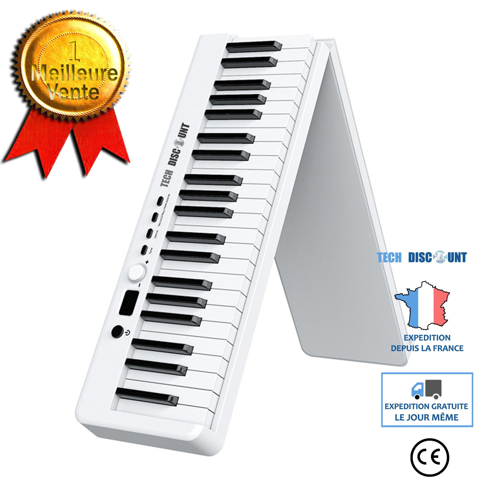 Piano pliable portable, Clavier de Piano 88 touches, 128 tonalités