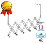 Crochet de porte arrière en acier inoxydable  télescopique sans poinçon rangement multifonctionnel crochet de salle de bain r