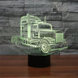 TD® Camion Veilleuse 3D Touche colorée Lumière visuelle LED Atmosphère de cadeau Lampe de table en trois dimensions visuelle 3D