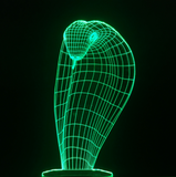 TD® 3D Lampe Illusion Optique Led Veilleuse 3D Cobra Lampe 7 Couleur Led Veilleuses Pour Enfants Touch Led Usb Table
