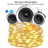 TD® Guirlande Lumineuse LED à Piles,5M 50 LEDs 8 Modes Avec Télécommande, pour Jardin,Noël ,Mariage,Soirée, (Blanc Chaud, ).