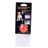Pendentif lumineux pour animaux de  compagnie rond  batterie  étiquette  lumineuse  identification  de bijoux de chien flash