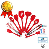 Ustensiles de cuisine de cuisine en silicone ensemble de 10pc prime outil de cuisson résistant à la chaleur