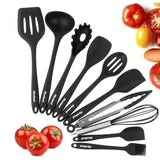 TD® 10 Pièce Silicone Ustensiles Cuisine Ensemble Résistant À La Chaleur Ustensiles de Cuisine Sécurité Santé Antiadhésive Anti