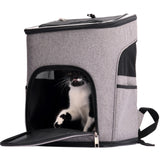 TD® Sac à dos pour animaux de compagnie sac à dos en tissu Oxford respirant sac de transport fournitures pour animaux de compagnie