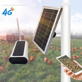 TD® Caméra solaire 4G Caméra de surveillance de sécurité basse consommation Caméra réseau intelligente à distance intérieure