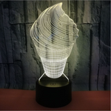 TD® Nouvelle Crème Glacée 3D Coloré Petite Lampe De Table Tactile Cadeau Glace Qilin Coloré 3D Nuit Lumière 3D Atmosphère Petite ☀67