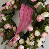 Guirlande de noël simulation guirlande heurtoir de porte décoration de mariage salon décoration rose guirlande de soie