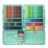Ensemble de pinceaux stylo de couleur peint à la main 240 couleurs crayon de couleur huileuse ensemble de peinture fourniture