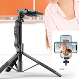 TD® Selfie stick trépied support de caméra anti-tremblement extérieur support de diffusion en direct 360 panorama bluetooth prise de