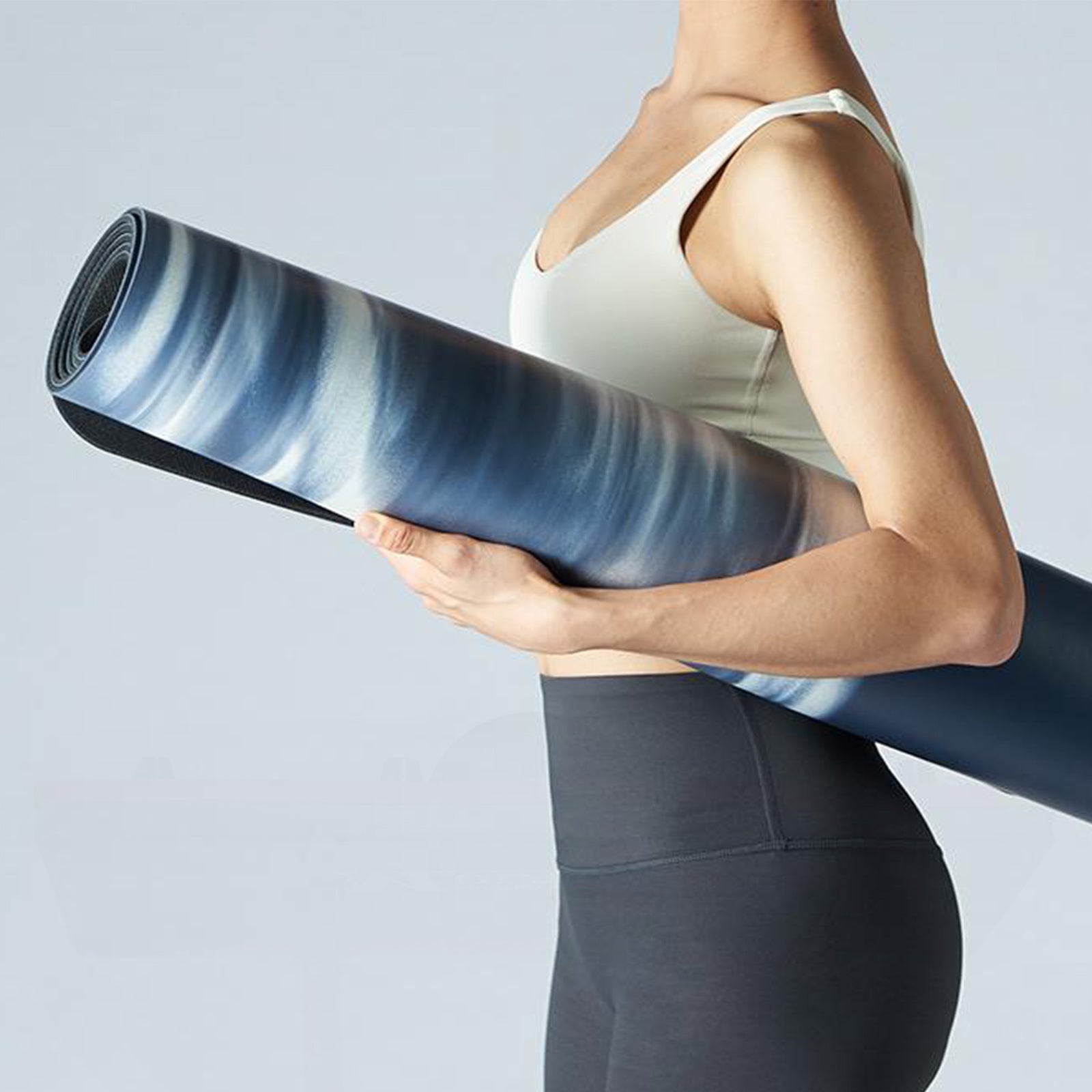 TD® Tapis de yoga de fitness antidérapant en caoutchouc naturel PU 5mm –