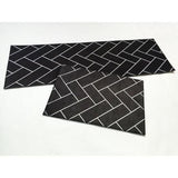 TD® Lot de 2 Tapis de Cuisine / Antidérapant Noir Tendance et Classe /40 x 60 cm et 40 x 120 cm