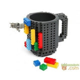 TD® Assemblé bloc de construction puzzle tasse bricolage assemblage créatif tasse à café en plastique nouveau style tasse avec des b