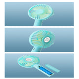 TD® Mini ventilateur à main portable charge silencieuse support de téléphone portable dessin animé de bureau petit ventilateur à mai