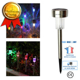 TD® 2112 Lampe solaire de paysage de pelouse en acier inoxydable (4 ensembles)