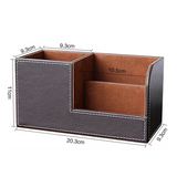 TD® Porte-stylo ins bureau tube de rangement en cuir cuir gris multifonctionnel petite boîte de rangement cadeau de bureau porte-sty