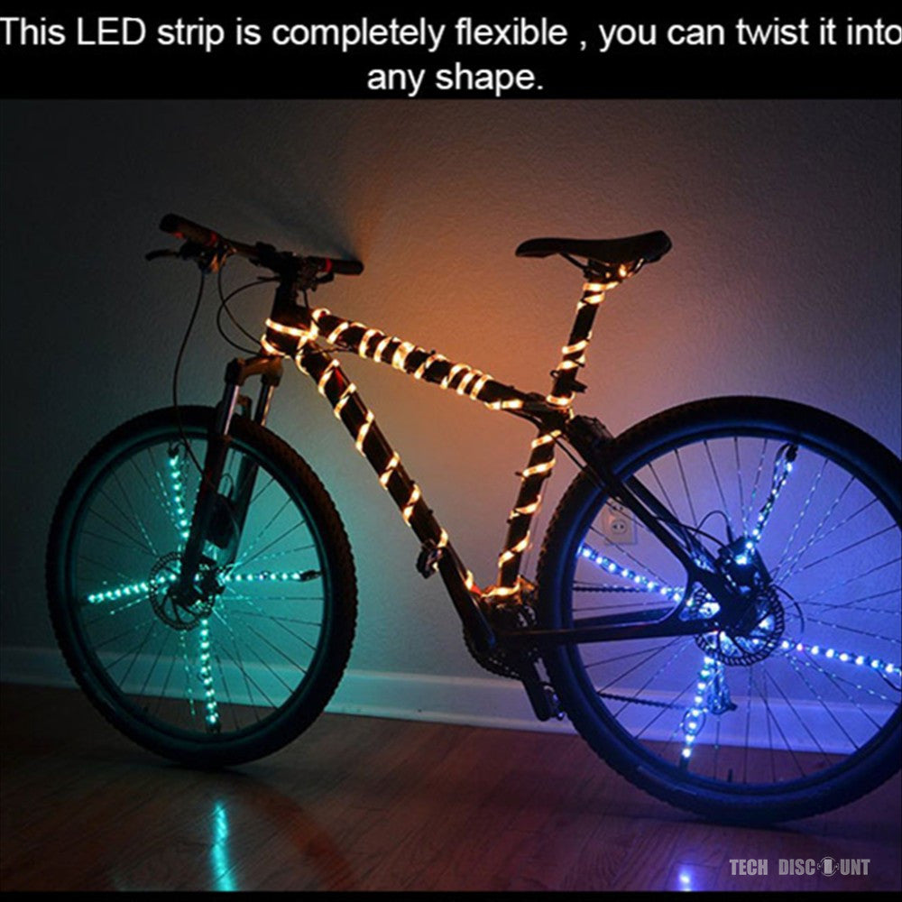 Lumieres de roue de velo a LED etanches Colores 2 pieces accessoires de  decoration de velo