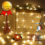 TD® Guirlande lumineuse LED à piles 10M 5M 4M 2M fil de cuivre guirlande lumineuse lumières - Modèle: 5M AA Battery Pink