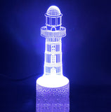 TD® XM8678-Décoratif USB Château 7 Couleurs Télécommande Illusion Optique Veilleuse 3D Visualisation Tableau Lampes De Burea