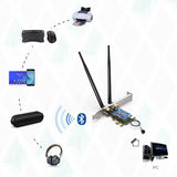 TD® Carte réseau sans fil PCI-E 3000M 802.11AX Bluetooth 5.1 WIFI 6 AX200 connexion multi-périphérique efficace à double fréquence