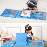 TD® 208 Tableau de chevalet double face Ensemble de stylos aquarelle pour enfants Élèves de l'école primaire Peinture Crayon Brush