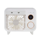 TD® Secouant la tête refroidisseur d'air bureau USB charge mini portable climatiseur ventilateur humidification par pulvérisation