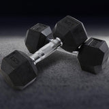 TD® Haltère Hexagonal Hommes et Femmes Gym Ménage 5 kg Équipement pour Haltère de Placage Muscle Bras -noir